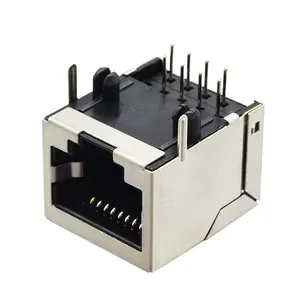 Conector fêmea do pwb modular jack 8 pin rj45, venda imperdível