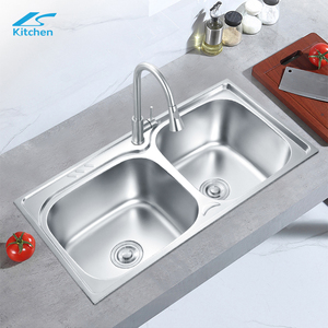 Moderno lavaggio dei capelli <span class=keywords><strong>cucina</strong></span> lavanderia <span class=keywords><strong>vasca</strong></span> <span class=keywords><strong>lavello</strong></span> 88x48cm forte 304 materiale acciaio doppia <span class=keywords><strong>vasca</strong></span> <span class=keywords><strong>lavello</strong></span> - Product Image 2