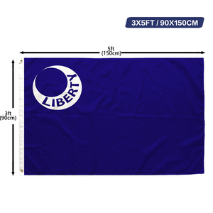 Drapeau de la Liberté de Moultrie, Révolution de Caroline du Sud, États-Unis, 1775, 3x5 pieds/90x150 cm, Impression simple face - Product Image 1