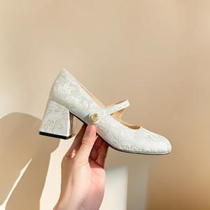 Zapatos Casuales con Estampado de Camelia Estilo Chino 2026, Sandalias a Juego con Falda Cheongsam y Falda Horse-Face, Zapatos Qipao Planos y de Tacón Alto - Product Image 2