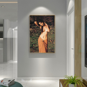 Современная ретро-картина в стиле масляной живописи на холсте: обнаженные фигуры для декора спальни и гостиной - Product Image 1