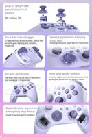 Control Inalámbrico para Juegos Shanwan Q34 Pro con Joystick Hall Trigger para Switch/PC/iOS/PS4/Android, Gamepad con Doble Motor de Vibración