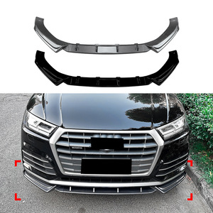 Audi Q5 FY Sline Front Bumper Lip Carbon Fiber Texture Matte Finish 2018-2020 - Product Image 1