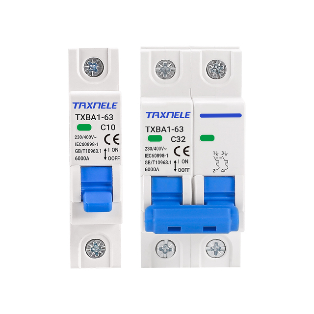 AC MCB 1P 2P 230V 400V 6KA Mini Circuit Breaker Air Switch 6A 10A 16A 20A 32A 40A 50A 63A Overload Short Circuit Protect