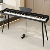 Digital Portable Piano Keyboard with Touch-Sensitive Keys and Built-In Speaker 6.35mm Jack for Concerts