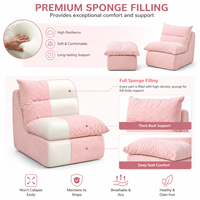 Fauteuil de relaxation moderne pliable et inclinable avec ottoman pour adultes, canapé confortable en tissu rembourré d'éponge – Meilleure vente