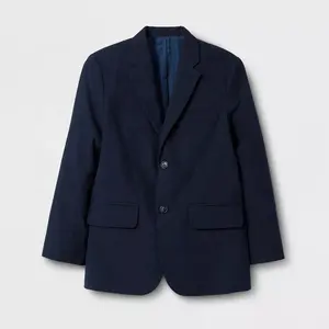 Cep rozeti okul ceket ile özel çocuklar Unisex Polyester okul Blazer