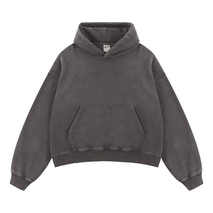 FLOWORA 2026 Wholesale 350GSM <b>3D</b> Embossed <b>Hoodie</b> Unisex Oversize High Quality Heavyweight Custom Printing Essential <b>Hoodie</b> - Product Image 2