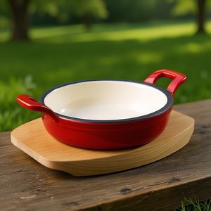 Mini casseruola rotonda Magma Red con manici per cuocere e servire - Product Image 3