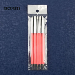 Luxury 5-Pcs/Set Silicone Nail Art Dotting <b>Clay</b> Sculpting Tool Brush DIY Pottery Carving Sculpting Tools for <b>Model</b> Making - Product Image 5