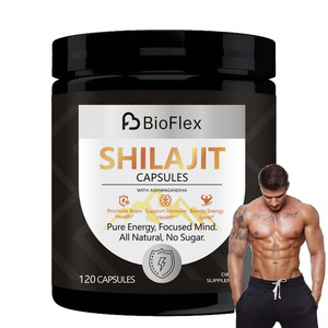 סיטונאי ספק פרטי תווית shilajit 120 כמוסות תוספת אריות מרעה אשוואגאנדה פטריות שילאג 'ט - Product Image 1