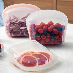Custom Reusable Silicone <b>Bag</b> BPA Free Wholesale Silicone Storage Pouch 100% Food Grade Silicone Storage <b>Bag</b> for Packing Food - Product Image 6