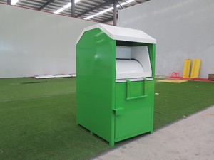 Venta al por mayor, logotipo personalizado, impermeable, antioxidante y ladrón, acero fuerte, Metal, reciclaje <span class=keywords><strong>de</strong></span> <span class=keywords><strong>libros</strong></span>, Papelera para donar ropa - Product Image 5