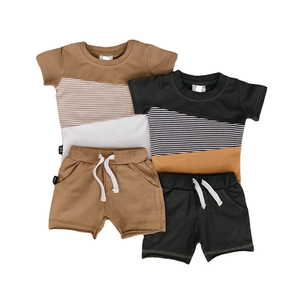 Conjunto de Camiseta y Pantalones Cortos de Algodón 100% con Logotipo Personalizado OEM/ODM, Estilo Casual, Manga Larga, Ropa para Bebés Recién Nacidos - Product Image 3