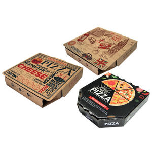 Personalizado padrão de design etiquetas 4/6/8/10/12/14/24 polegadas papelão preto octagon caixa de fatia de pizza caixa de hexágono para a Itália - Product Image 1