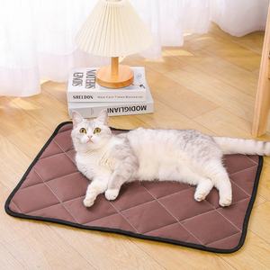 Alfombrilla calefactora interior de madera de patrón sólido con cable resistente a la masticación, cama eléctrica autocalentable, máquinas absorbentes para mascotas - Product Image 4