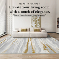 Nouveau tapis de salon moderne et minimaliste, style italien nordique de luxe, en polyester extra épais, motif abstrait pour canapé, maison, villa