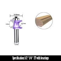 Alat Pemotong Kayu YUFU 1/2 Inch Handle Woodworking Face Mill, Baja Paduan Tahan Lama HRC55, Pisau Setengah Lingkaran dengan Sisipan Karbida Padat