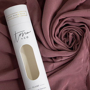 Emballage en tube de carton pour vêtements usagés, tube en papier avec fenêtre pour t-shirt, écharpe en soie, vente chaude - Product Image 5