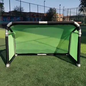 ASTEK taşınabilir alüminyum katlanır Mini futbol gol renkli ağlar renkli kumaş futbol gol hedef