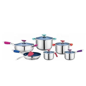 SY-Kitchenware Color Handle 12PCs Juego <span class=keywords><strong>de</strong></span> utensilios <span class=keywords><strong>de</strong></span> cocina Acero inoxidable 18/10 Silicona para el mercado <span class=keywords><strong>de</strong></span> <span class=keywords><strong>México</strong></span> - Product Image 1