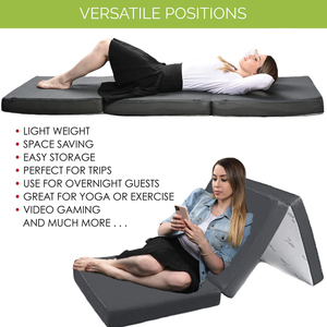 Materasso Pieghevole con Borsa Portaoggetti, 25 <span class=keywords><strong>X</strong></span> 75'' Materasso Pieghevole a Tre Ante, <span class=keywords><strong>Topper</strong></span> per Materasso - Product Image 3