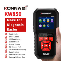 Lector de código KONNWEI KW850 OBD2 con preparación I/M para prueba de emisión de Smog Check, gráfico de datos en vivo para más de 1996 coches