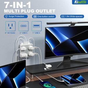 NOUVEAU Bloc multiprises mural 4 prises CA et 3 ports USB-C 20W à charge rapide en ABS+PC pour la maison, le bureau, le dortoir et les voyages - Product Image 6