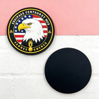 Patch en forme de fleur 3D en PVC souple lavable, personnalisé en usine, à thermocoller, pour accessoire de veste d'équipe
