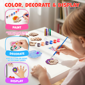 Giocattoli Educativi Joycat, Kit di Pittura in Legno, Magneti in Legno Fai-da-Te per Bambini, Regali Artigianali per Pasqua - Product Image 3