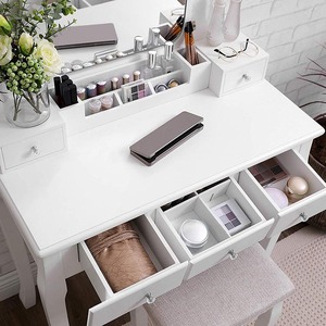 Coiffeuse moderne en bois avec miroir sur pied et tabouret Nouvelle arrivée Meubles de <span class=keywords><strong>chambre</strong></span> ou d'appartement pour filles - Product Image 3
