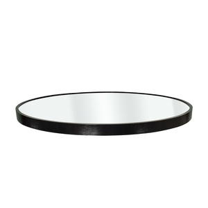 Modern Black <b>Round</b> Toilet <b>Mirror</b> with Metal Frame Glass Material Wall Hanging for Bedroom <b>Bathroom</b> for Hotel Washroom Home Decor - Product Image 3