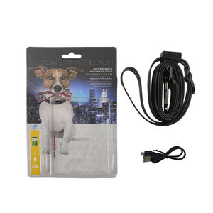 Laisse pour chien lumineuse RVB personnalisée en gros par UMIONE, avec rubans, en PVC rechargeable et écologique - Product Image 1