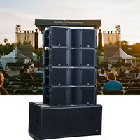 DBK K3 LS218 Ensemble de haut-parleurs DJ avec subwoofer 18 pouces et enceinte colonne 12 pouces, 2000W de puissance de crête, système de sonorisation professionnel portable pour Église/Fête/Club
