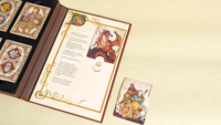 Jeu de cartes d'aventure pour cartes allemandes Black Core, boîte à fermeture magnétique, livret pliable en accordéon, papier et carton estampés à chaud
