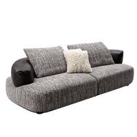 Ensemble de canapés modulaires en tissu, style minimaliste moderne, meubles de salon de luxe, canapé sectionnel Cloud pour villa et appartement