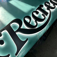 Lettres en métal 3D personnalisables, lettres en acrylique éclairées par LED, enseignes rétroéclairées pour la publicité des entreprises et des magasins