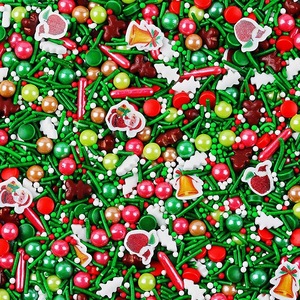 Mezcla de Chispas Navideñas Rojas y Verdes, Decoraciones de Caramelo para San Valentín, Halloween, Ingredientes para Decorar Pasteles de Panadería - Product Image 1