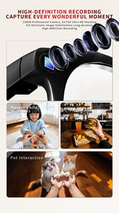 Latest CY02 AI Smart Glasses 13MP Dual <b>Camera</b> 1080P Video <b>Real</b>-time Translation Noise Cancelling Music & Calls App Control - Product Image 4