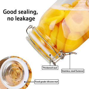 مصنع جودة عالية جرة ميسون فارغة على شكل اليقطين واضحة مع قفل مشبك معدني - Product Image 6