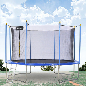 Trampolín grande para exteriores Zoshine personalizado para la familia, tamaño de 10 pies/12 pies, caja fuerte de red para niños y adultos, espuma de PVC duradera - Product Image 1