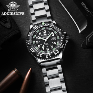 <span class=keywords><strong>Montre</strong></span>-<span class=keywords><strong>bracelet</strong></span> ADDIESDIVE 050s en acier inoxydable, de luxe, étanche, lumineuse, avec date, pour <span class=keywords><strong>homme</strong></span>, acceptant les commandes ODM et OEM, mouvement à quartz. - Product Image 5