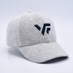 Casquette de baseball en tissu éponge gris brodé 3d Casquette de baseball Gorras à bord incurvé personnalisée - Product Image 3