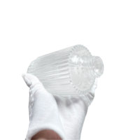 Diffuseur de parfum en verre transparent de luxe 200 ml avec bouchon à vis et bâtonnets en fibre, impression sérigraphique