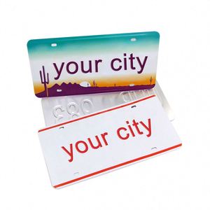 Accessoires Souvenirs Plaques Métalliques Vierge Personnalisables pour Impression Letterpress Numéros en Relief Numéros de Vélo pour Enfants Plaques d'Immatriculation Européennes - Product Image 2