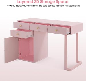 <span class=keywords><strong>Mesa</strong></span> de Manicura Moderna de Madera con Cajones de Almacenamiento y Exhibición para Salón de Belleza, <span class=keywords><strong>Precio</strong></span> de Fábrica - Product Image 4