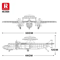 Reobrix 33029 Blok Bangunan Pesawat Peringatan Dini Udara E-2 Eagle Eye Hadiah Ulang Tahun Anak Laki-laki  Blok Bangunan  Set