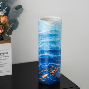 Pots en céramique bleu marbré en gros pour plantes, pots décoratifs pour plantes d'intérieur, jardinières <span class=keywords><strong>et</strong></span> pots à fleurs modernes pour la décoration de la maison - Product Image 4