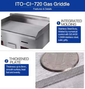 Équipement de restauration commerciale <span class=keywords><strong>Grande</strong></span> <span class=keywords><strong>plancha</strong></span> à <span class=keywords><strong>gaz</strong></span> plate en acier inoxydable - Product Image 4