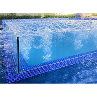 Panneau de piscine en acrylique transparent/clair écologique Leyu Factory Private Villa House, haute transmission lumineuse, 20 ans de garantie